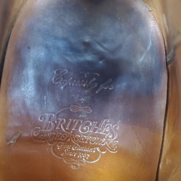 Vintage Britches of Georgetowne Made in England Brown Cap Toe Oxford 9.5 C - Picture 8 of 9